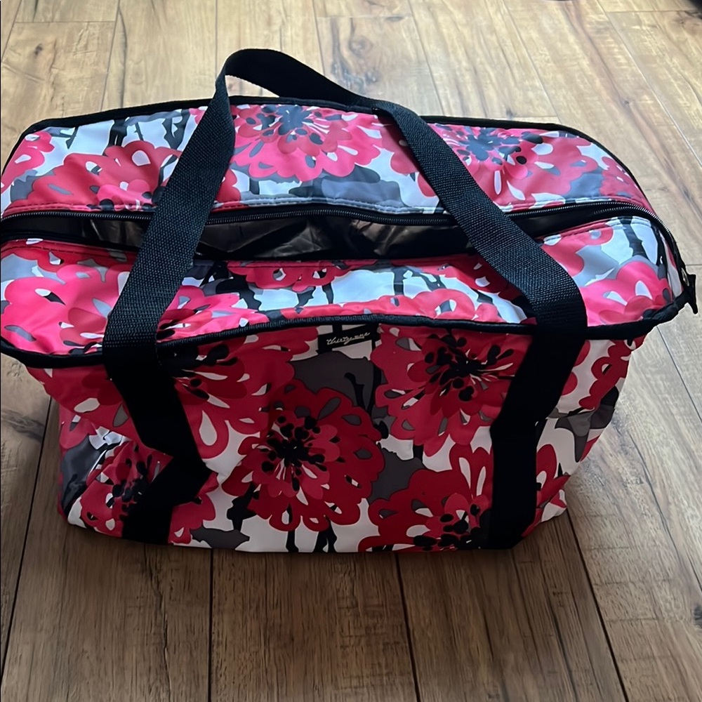 Floral Red and Black Cooler